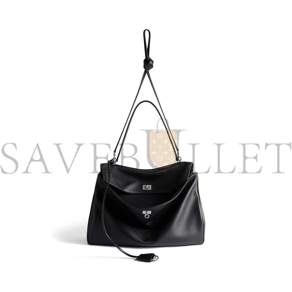 BALENCIAGA WOMEN'S RODEO LARGE HANDBAG IN BLACK (40*30*13cm) BALENCIAGA WOMEN'S RODEO LARGE HANDBAG IN BLACK (40*30*13cm)